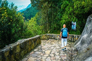 Cerro de Monserrate de las actividades para año nuevo en la Colombia