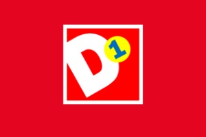 uno de los mejores grandes almacenes de Colombia, logo del almacén D1