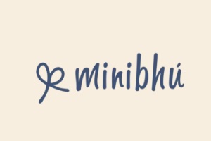 una de las tiendas de ropa infantil en Colombia, logo de la tienda Minibhú