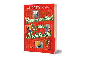 mejores libros de romance - diseño de la portada de Cuatro destinos y una Nochebuena