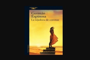 diseño de la portada del libro La tejedora de coronas