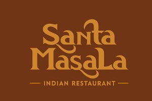 destinos populares para brunch - logo del restaurante Santa Masala